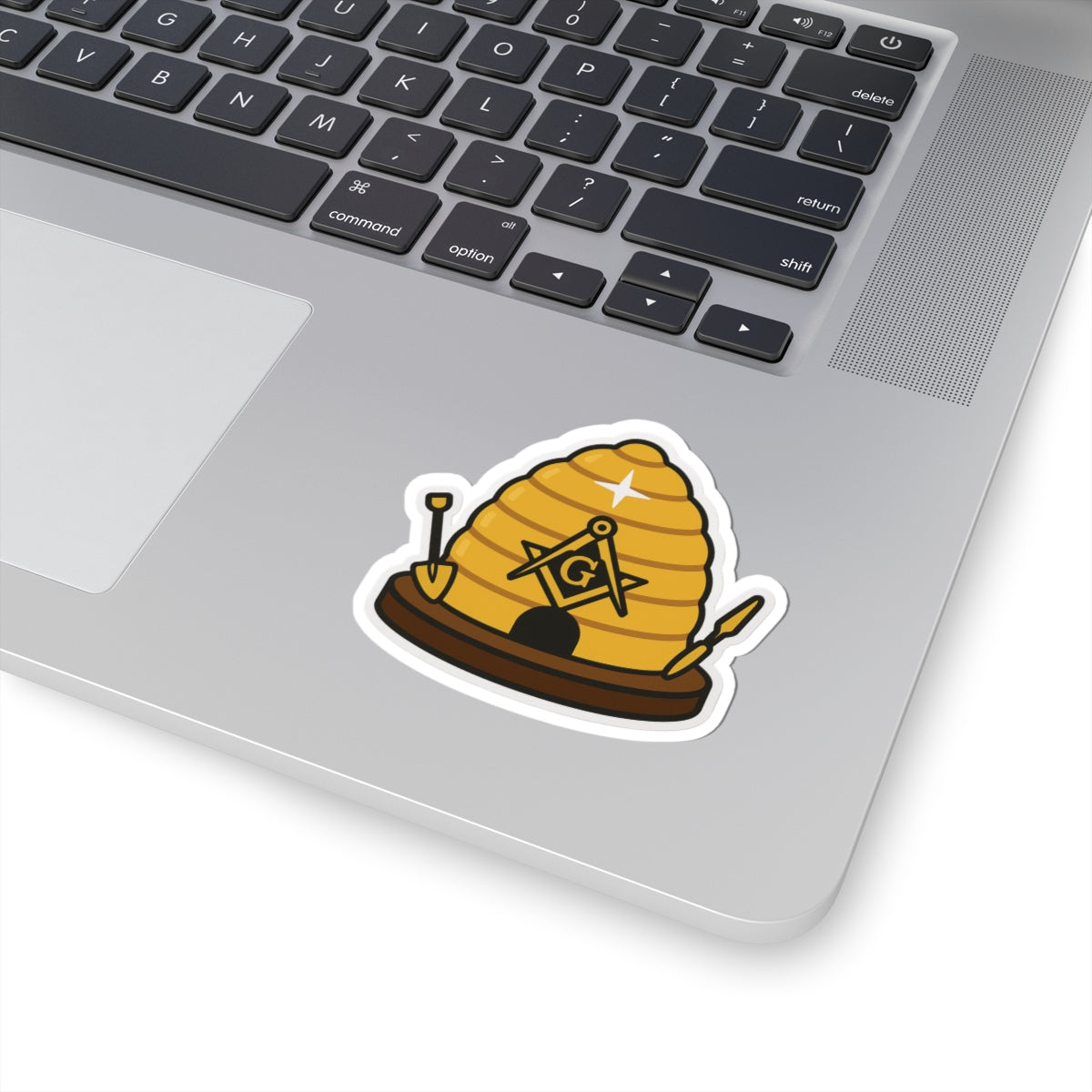 Master Mason Blue Lodge Sticker Decal - Kiss-Cut Beehive - Bricks Masons