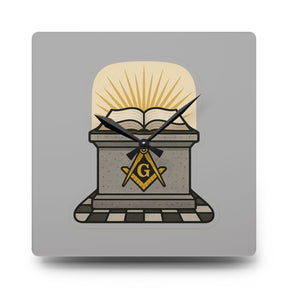 Master Mason Blue Lodge Clock - Sacred Altar Symbol of Light and Morality - Bricks Masons
