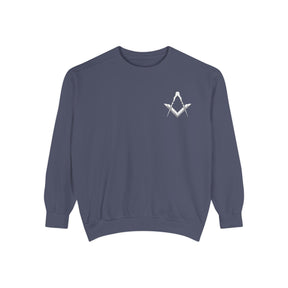 Master Mason Blue Lodge Sweatshirt - Embroidered Square & Compass - Bricks Masons