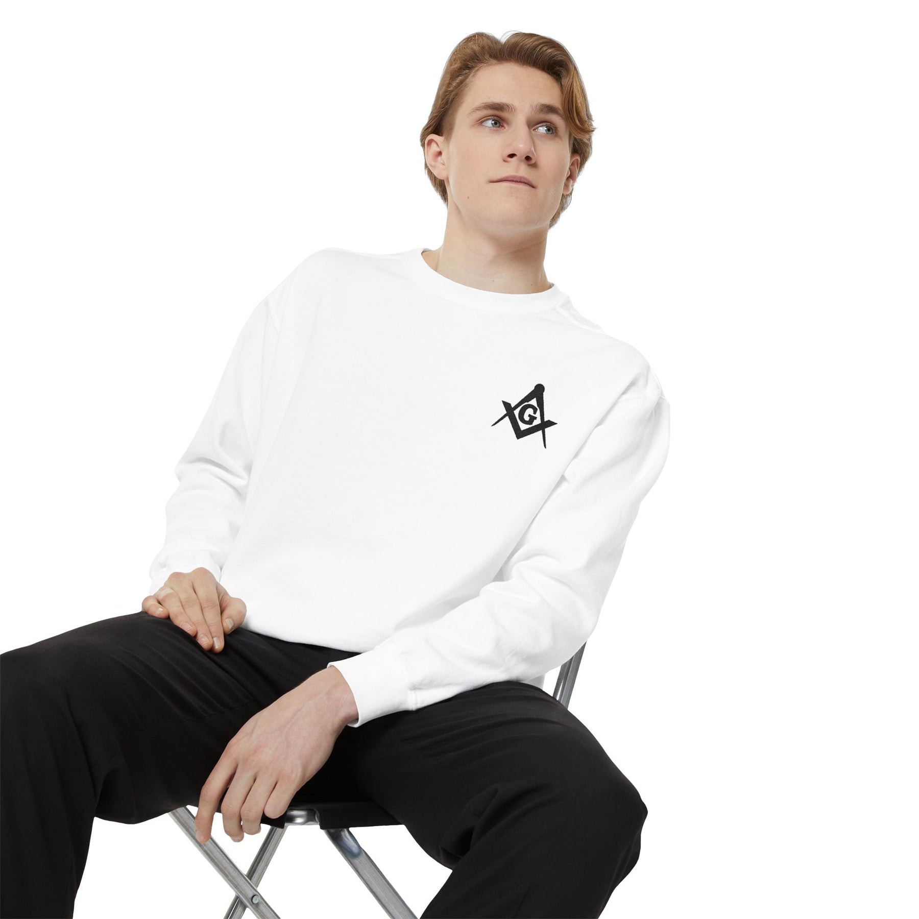 Master Mason Blue Lodge Sweatshirt - Classic Square & Compass Look - Bricks Masons