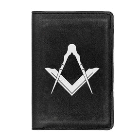 Master Mason Blue Lodge Wallet - Black & Brown - Bricks Masons