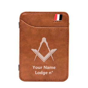 Master Mason Blue Lodge Wallet - Black & Brown