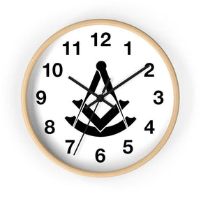 Past Master Blue Lodge Clock - Wooden Frame