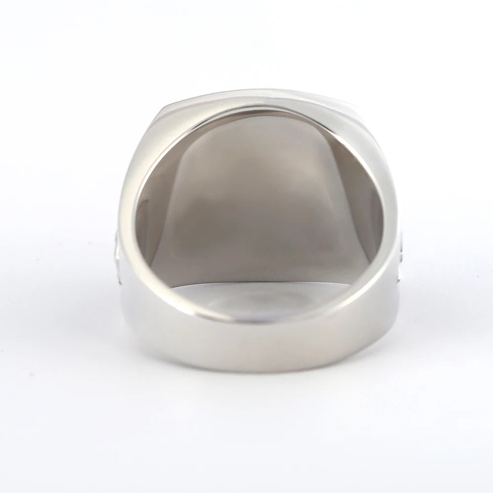 Anillo de la Logia Azul de Maestro Masón - Plata de ley Fe Esperanza y Caridad con S&amp;C G