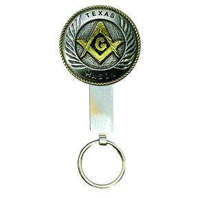 Master Mason Blue Lodge Pocket Key Holder - Texas Mason - Bricks Masons