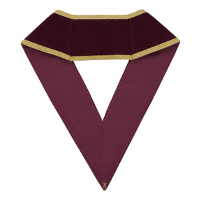 95th Degree Memphis Misraim French Regulation Regalia Set - Burgundy & Gold Hand Embroidery