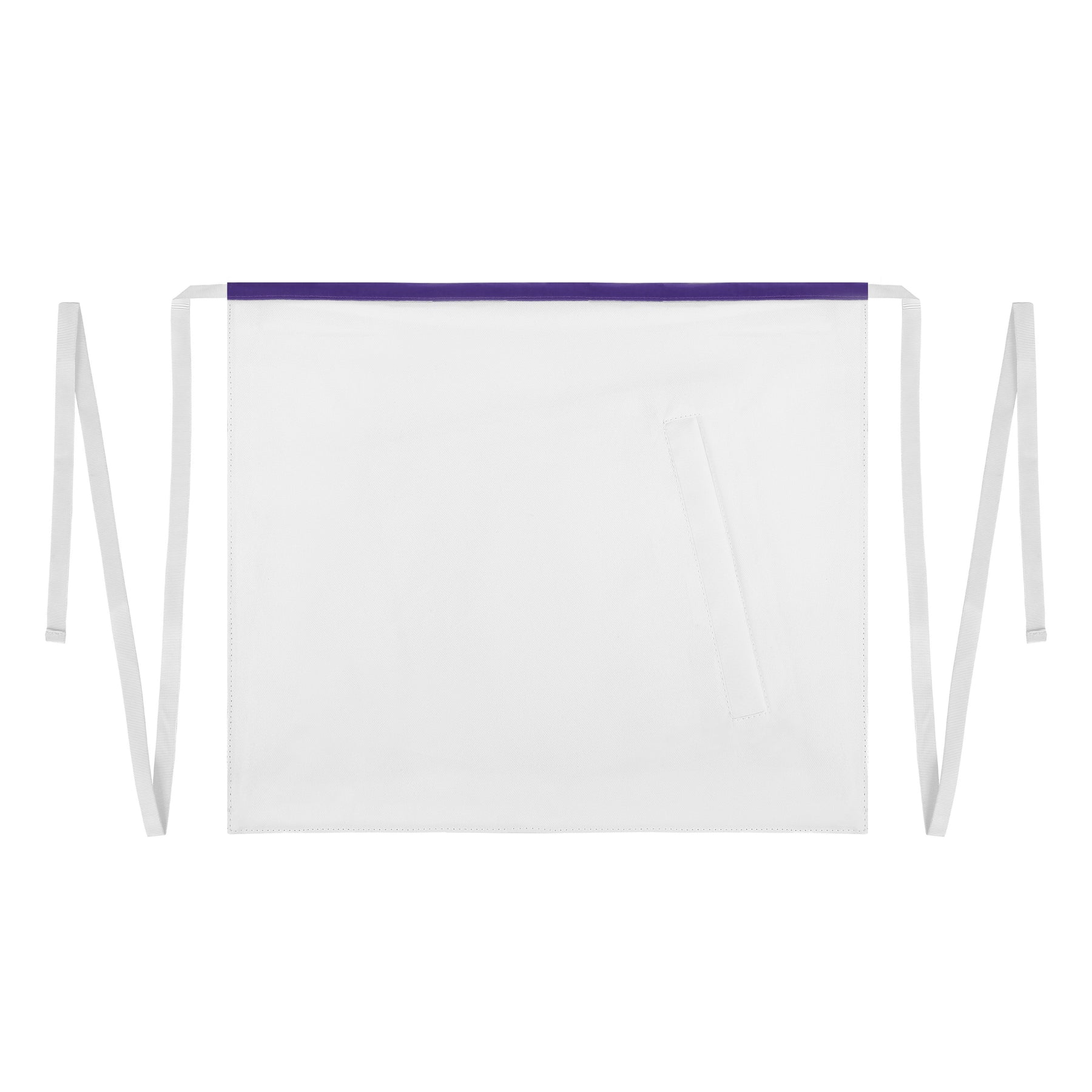 Elks of the World Apron - Purple Satin Borders With White Tape Ties