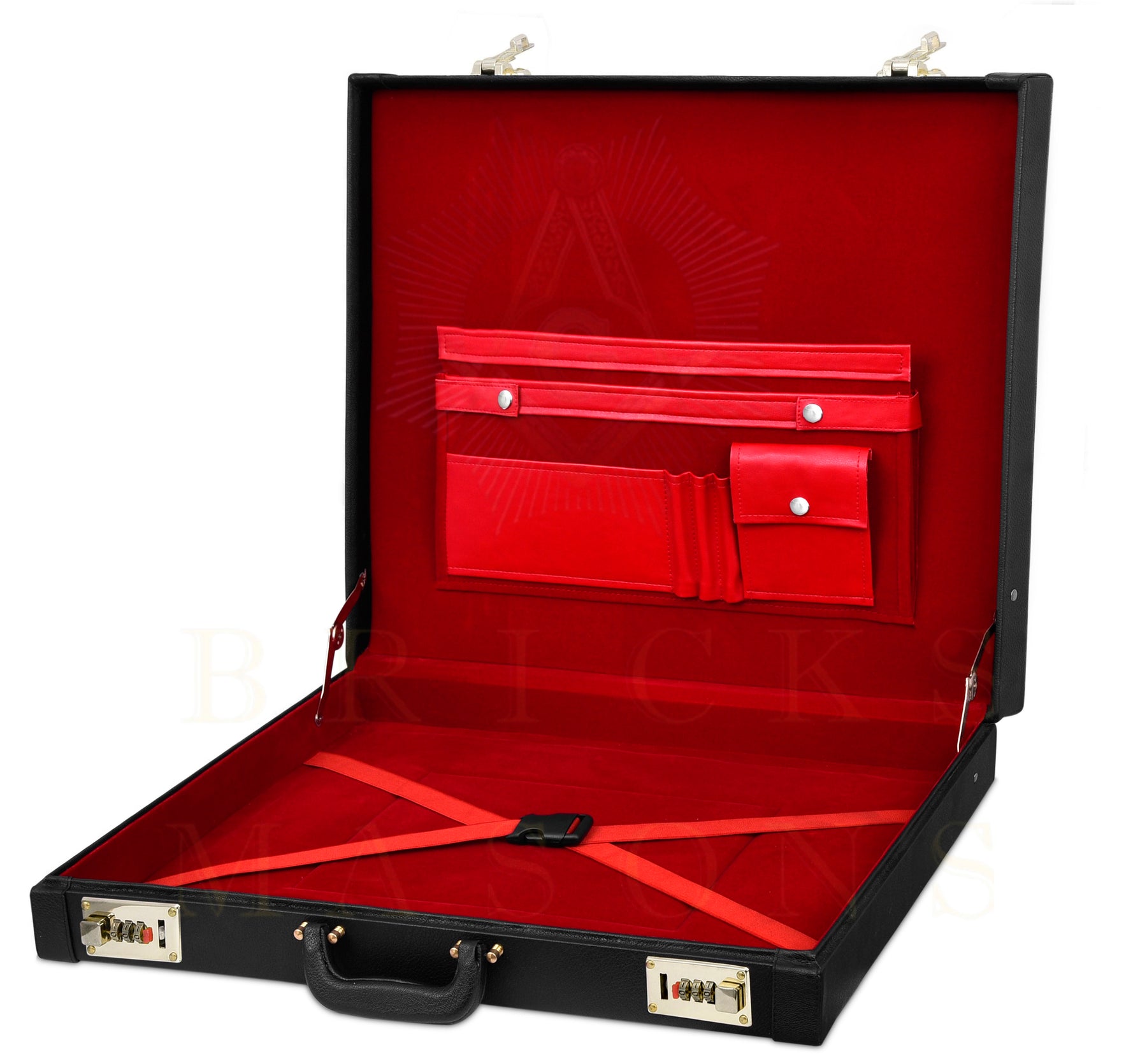 Past Grand High Priest Royal Arch Chapter Apron Case - Gold Machine Embroidery With Red Interior Various Sizes - Bricks Masons