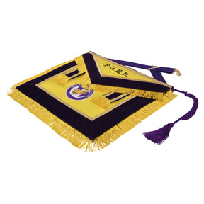 Elks of the World Apron - All Yellow With Purple Velvet Borders