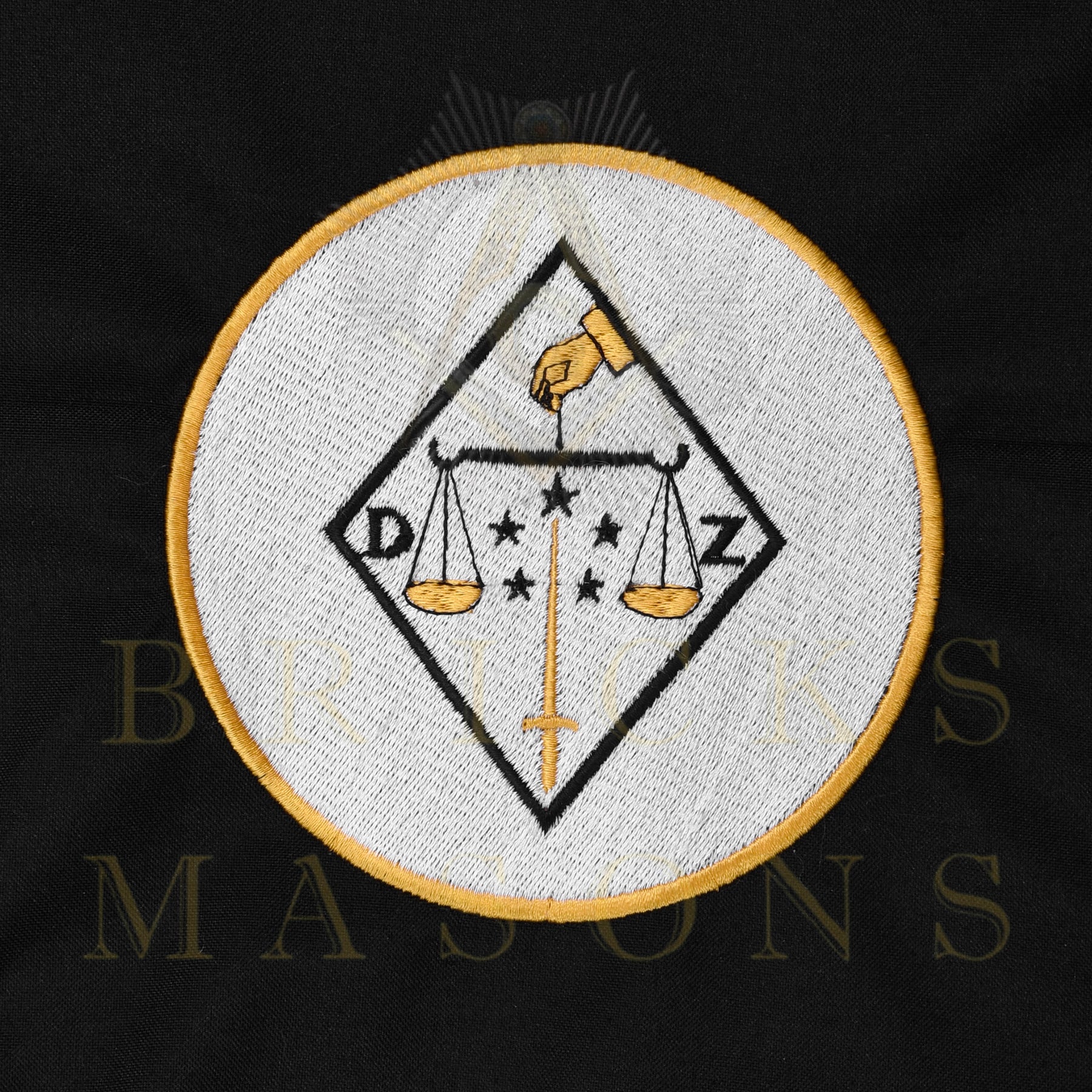 32nd Degree Scottish Rite Banner - Wings Down Machine Embroidery - Bricks Masons