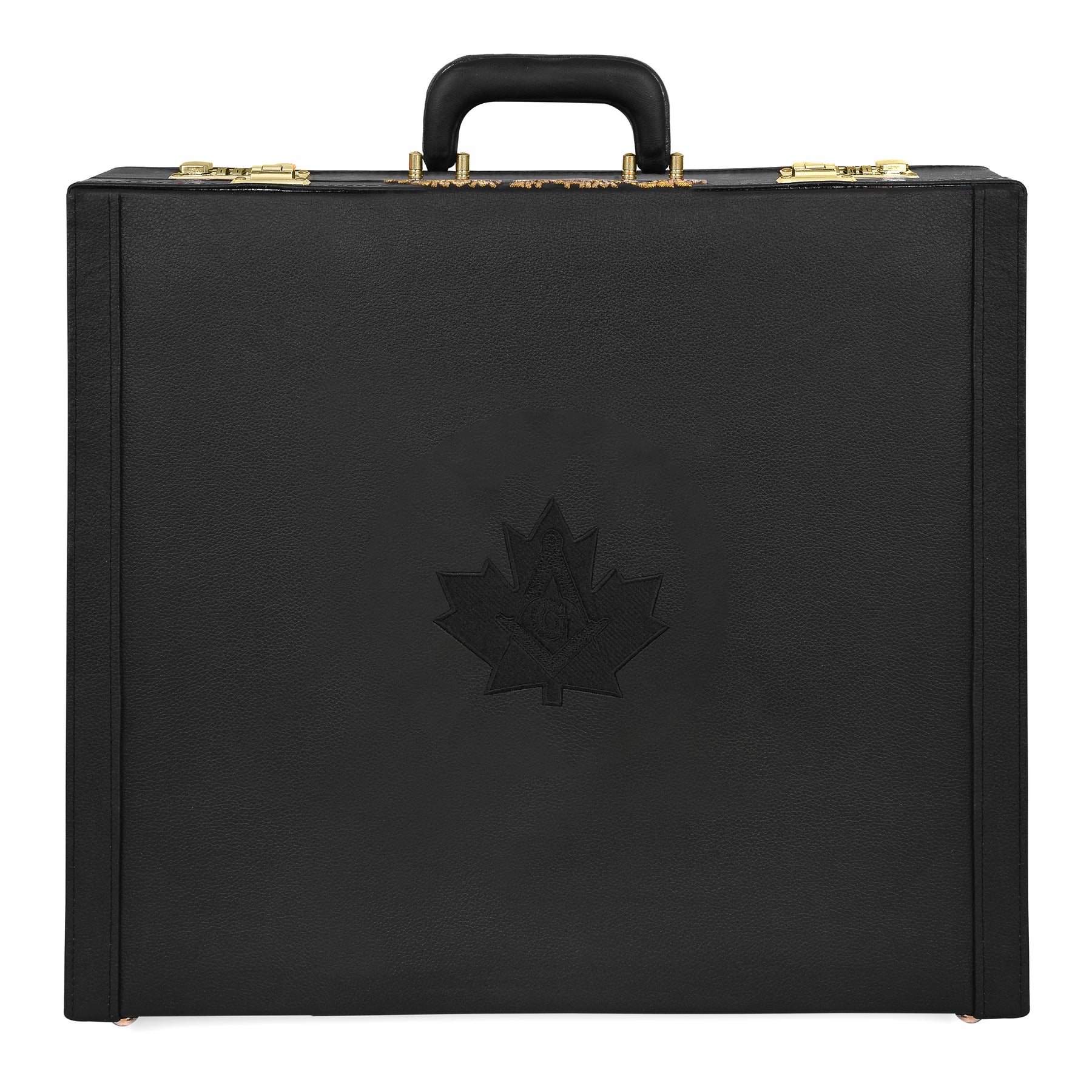 Master Mason Blue Lodge Canada Regulation Apron Case - Black Emblem Hand Embroidery Personalization Various Sizes & Materials