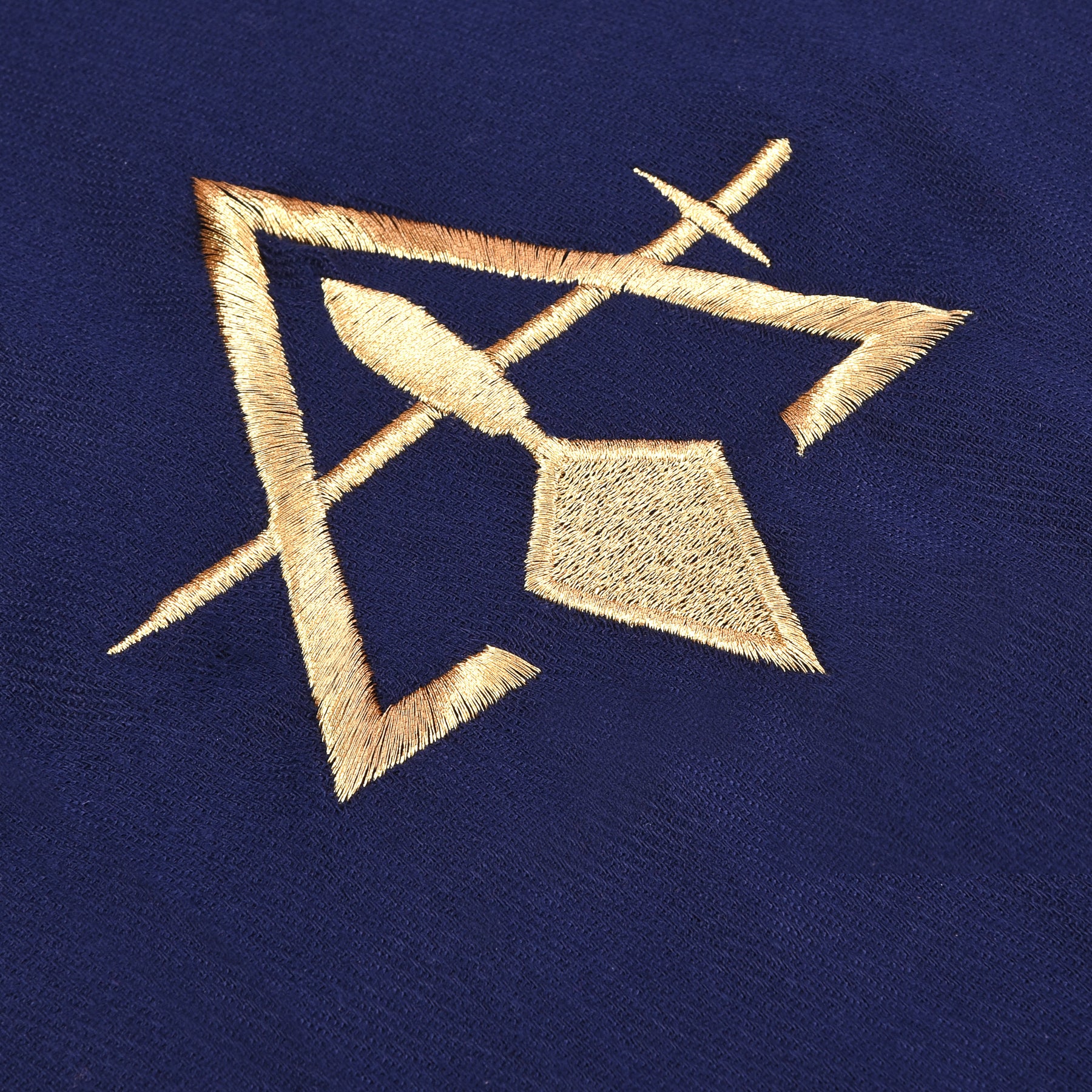 Council Scarf - Blue Embroidery Cashmere - Bricks Masons