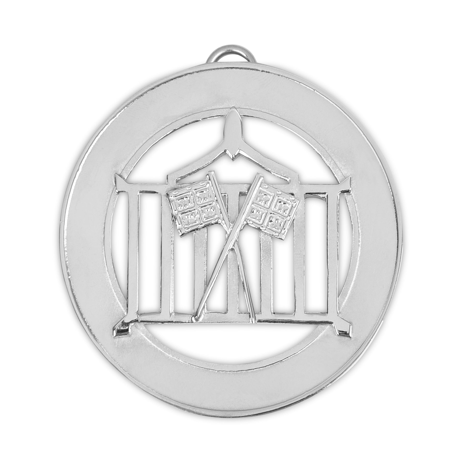 Allied Masonic Degrees Officer Collar Jewel - Silver Plated - Bricks Masons