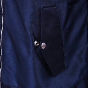 OES Jacket - Nylon Blue Color With Gold Embroidery - Bricks Masons