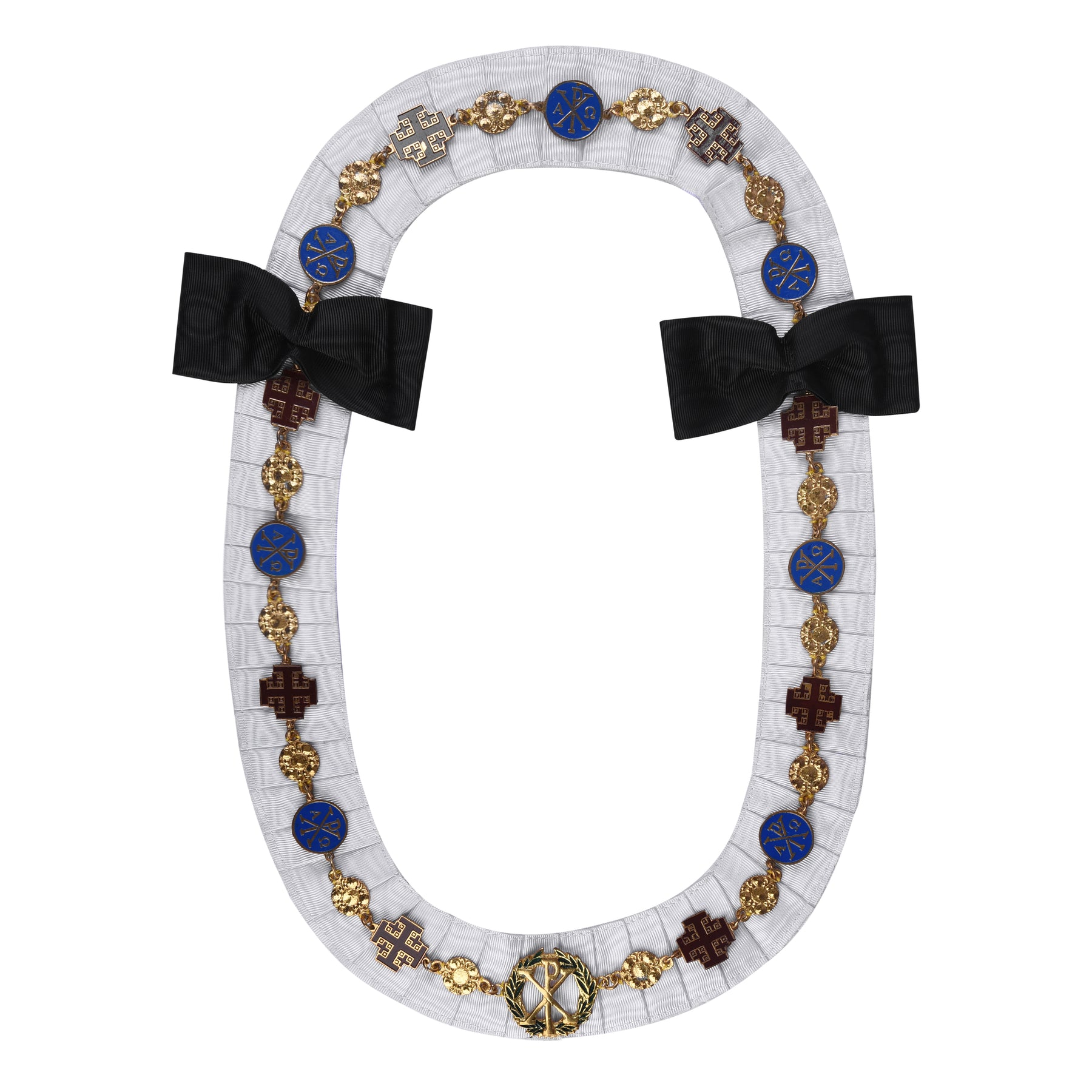 Knight Commander Red Cross of Constantine Chain Collar - Gold Plated Jewels - Bricks Masons