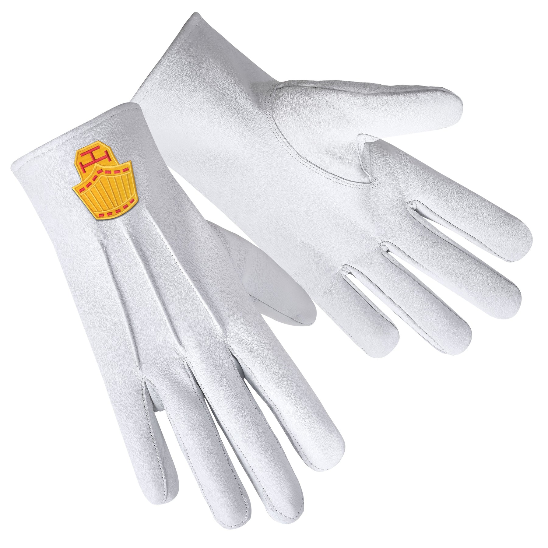 High Priest Royal Arch Chapter Glove - White Leather - Bricks Masons