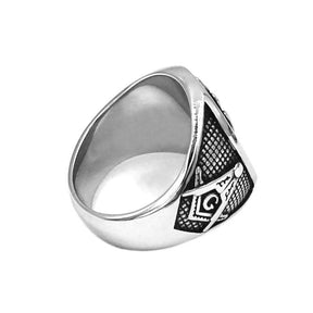 Master Mason Blue Lodge Ring - Hand Palm Stainless Steel