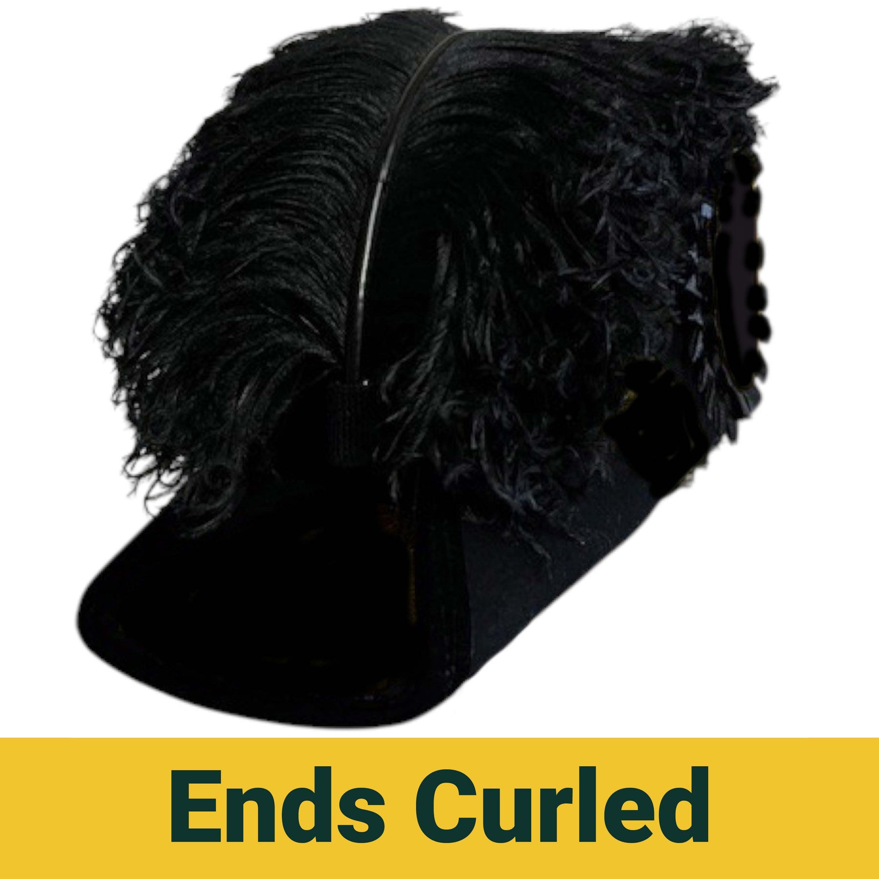 Line Officer Knights Templar Chapeau - All Black Plumes - Bricks Masons