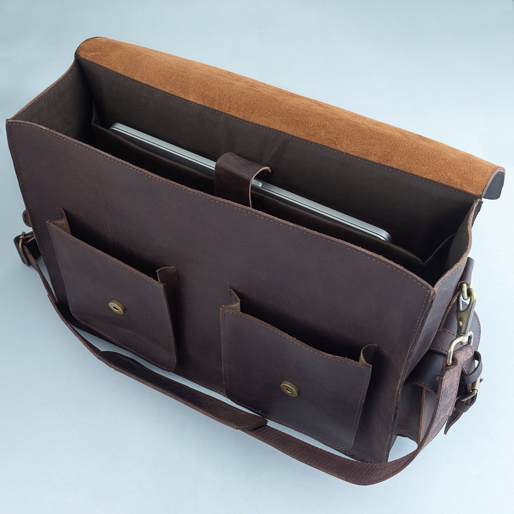 Order of Malta Briefcase - Handmade Leather - Bricks Masons