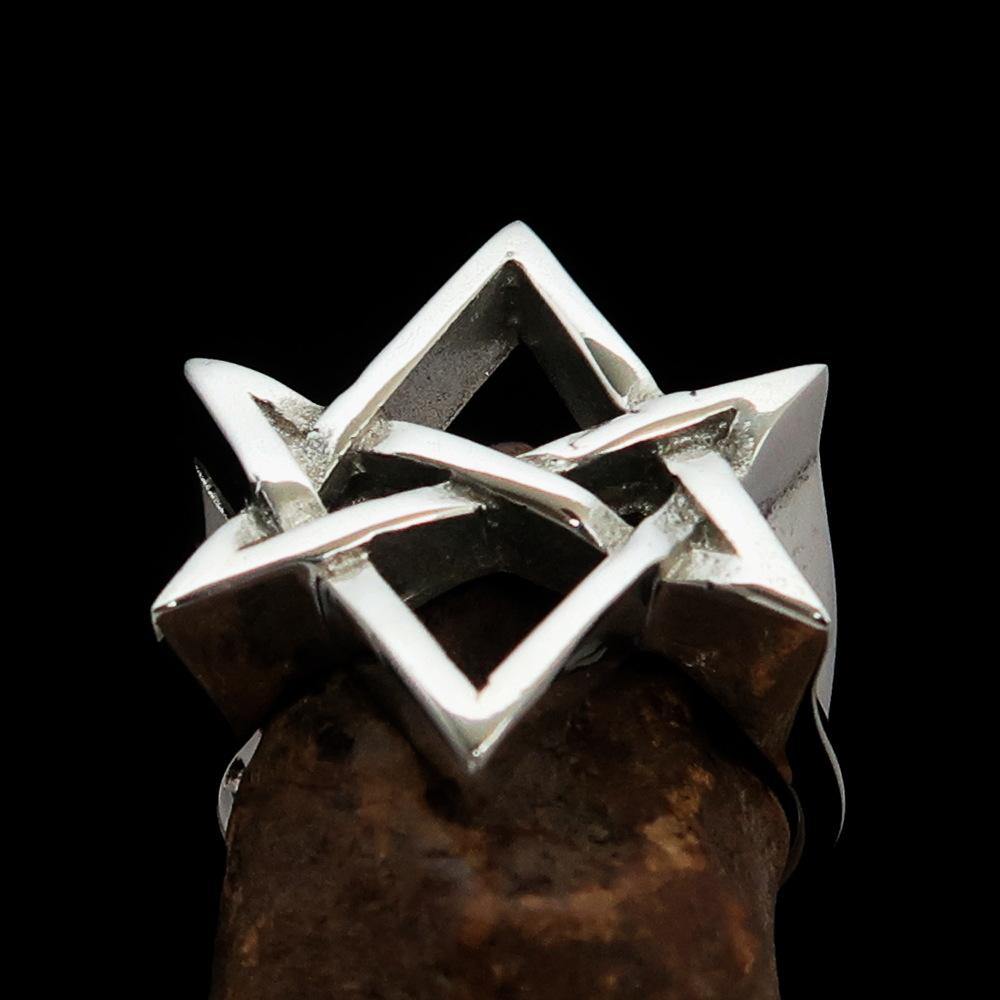 Ancient Israel Ring - Sterling Silver Star of David