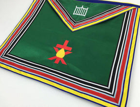 Member Allied Masonic Degrees English Regulation Apron - Green & Multi Colour