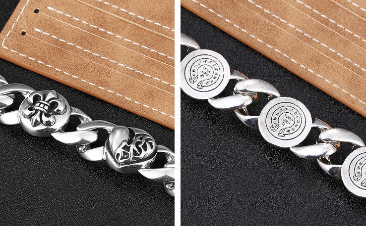 Knights Templar Commandery Bracelet - Silver Platting Retro Bracelet - Bricks Masons