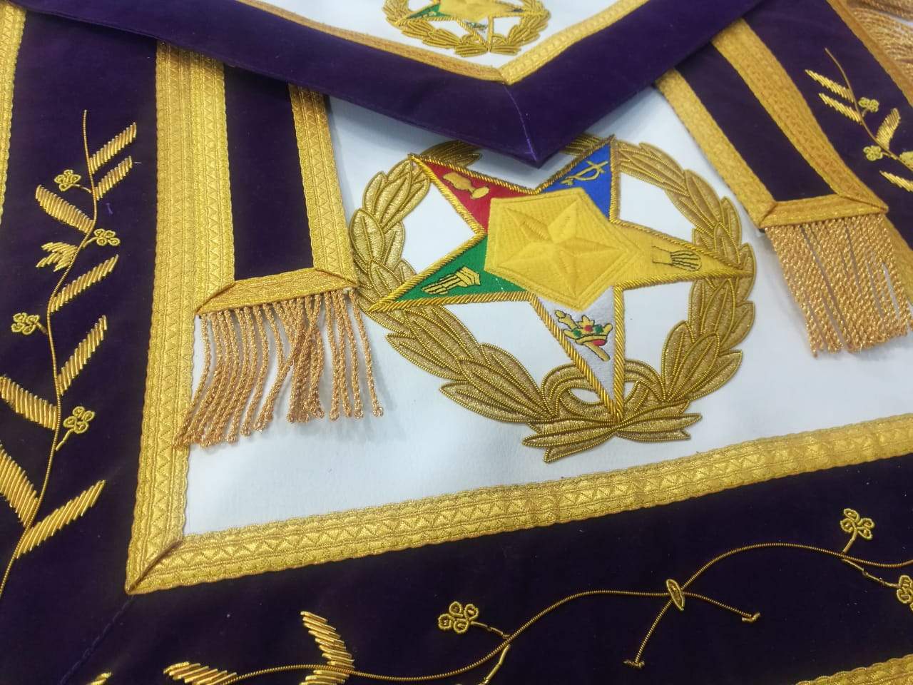 Grand Associate Patron OES Apron - Hand Embroidery