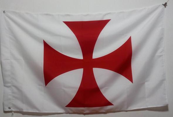 Knights Templar Commandery Flag - Cross Patée White