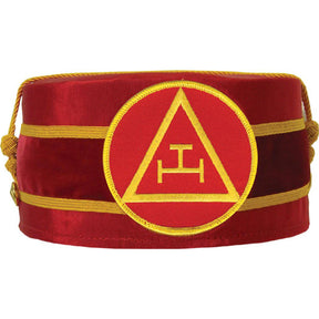 Royal Arch Chapter Crown Cap - Red Triple Tau Insignia