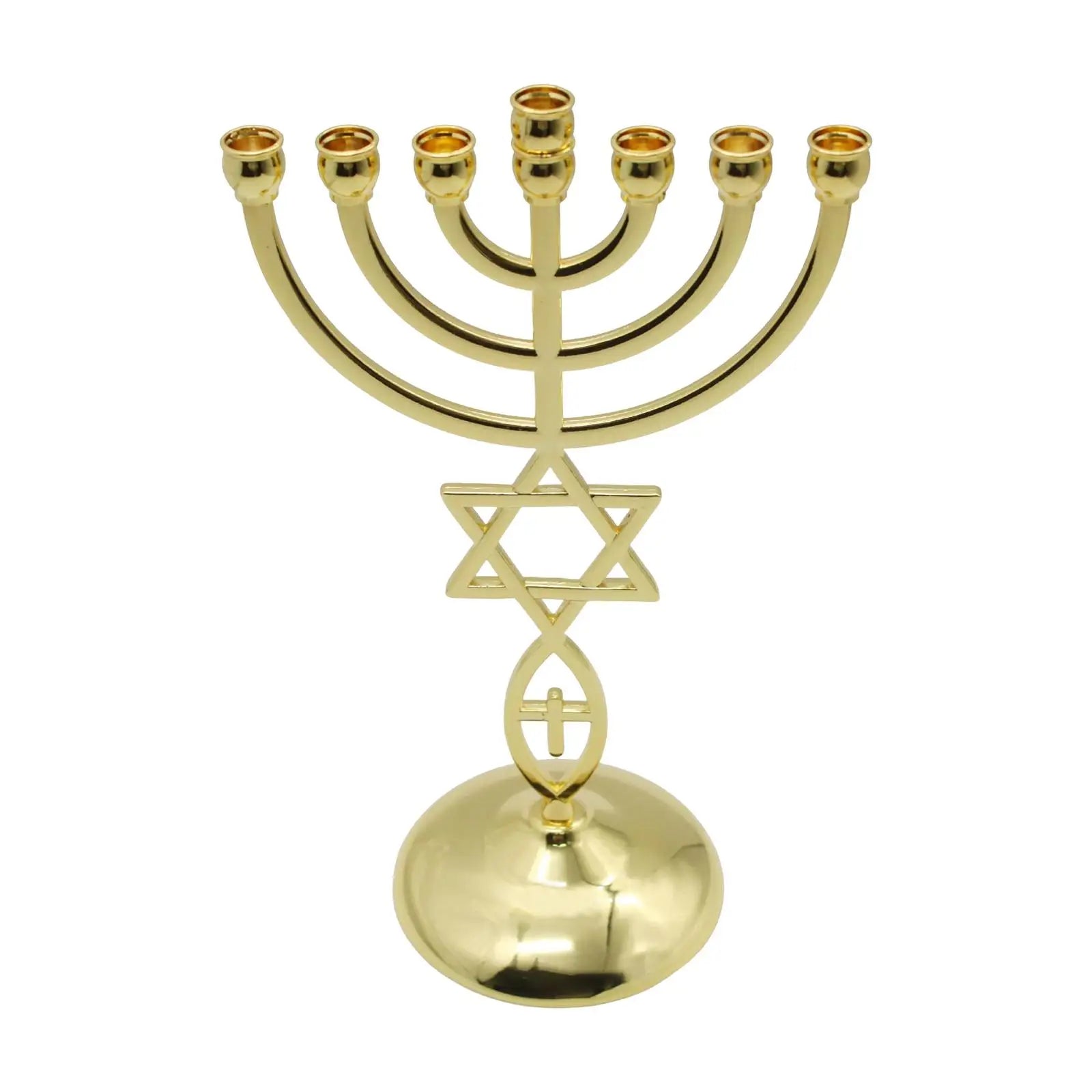 Ancient Israel Candle Holder - Candlestick Metal Candle Holder 7 Branch Antique Designed Height 21cm - Bricks Masons