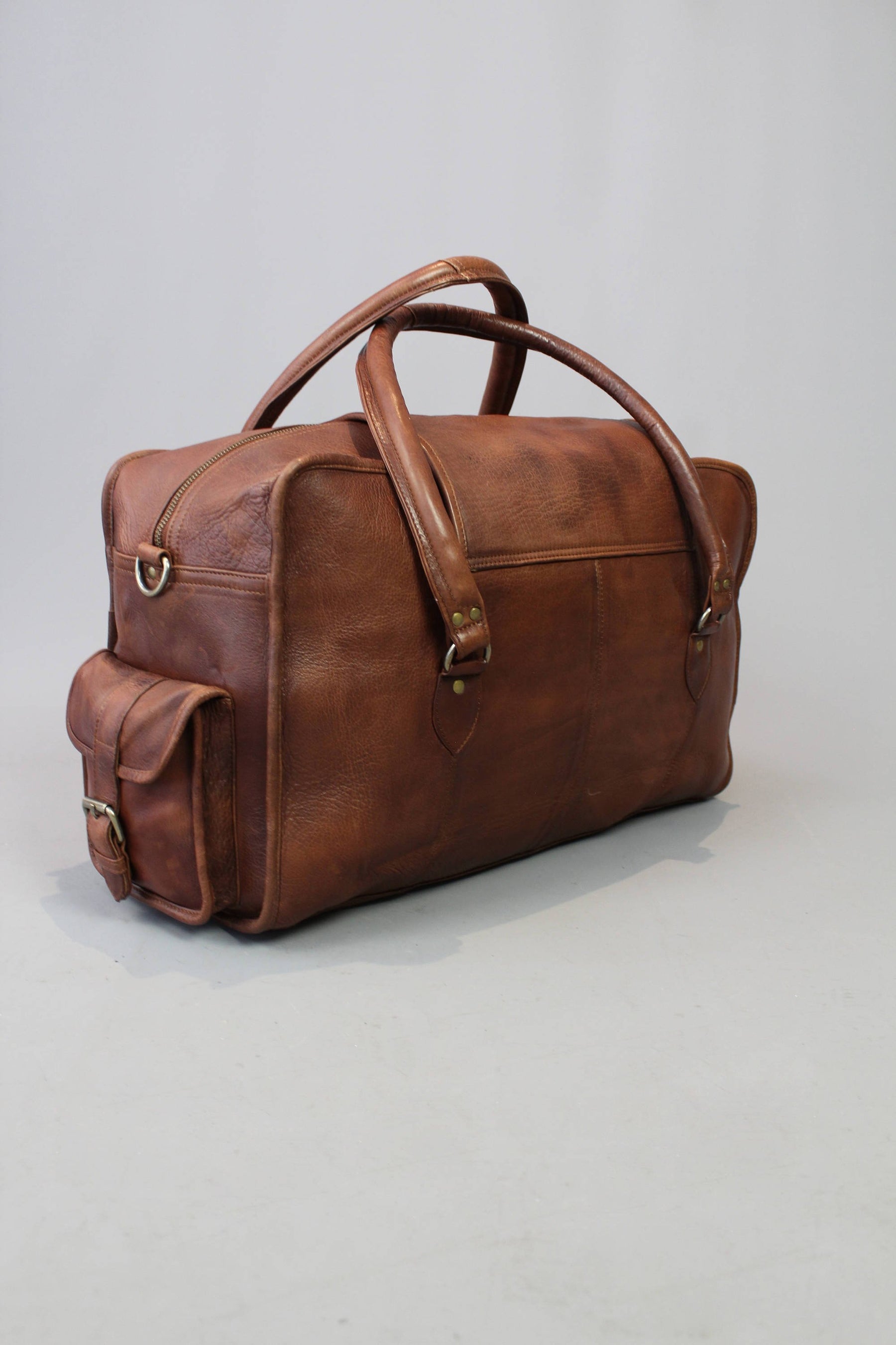 33rd Degree Scottish Rite Travel Bag - Handmade Genuine Leather - Bricks Masons