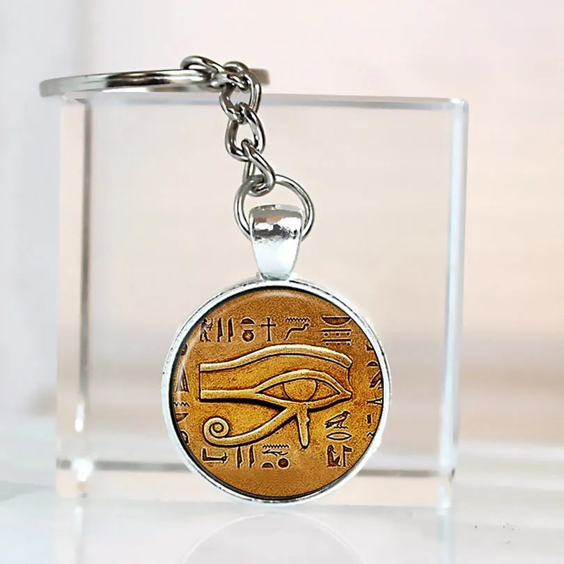 Ancient Egypt Keychain - Eye of Horus Stainless Steel - Bricks Masons