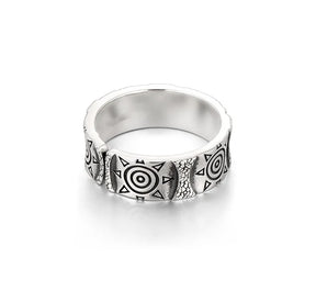 Ancient Egypt Ring - Pharaoh Guardian God Eye of Horus Opening Adjustable - Bricks Masons