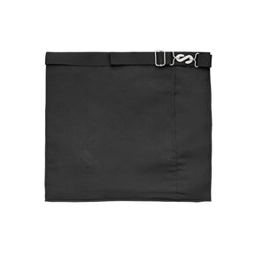 Blue Lodge Apron - Black Hand Embroidery - Bricks Masons