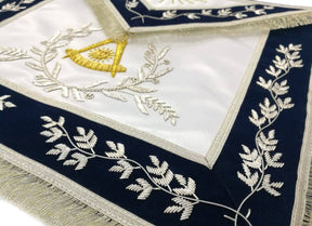 Past Master Blue Lodge California Regulation Apron - Dark Blue Velvet