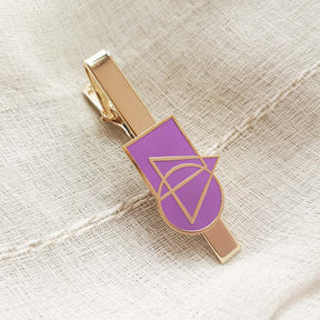 Council Tie Clip - Gold & Purple - Bricks Masons