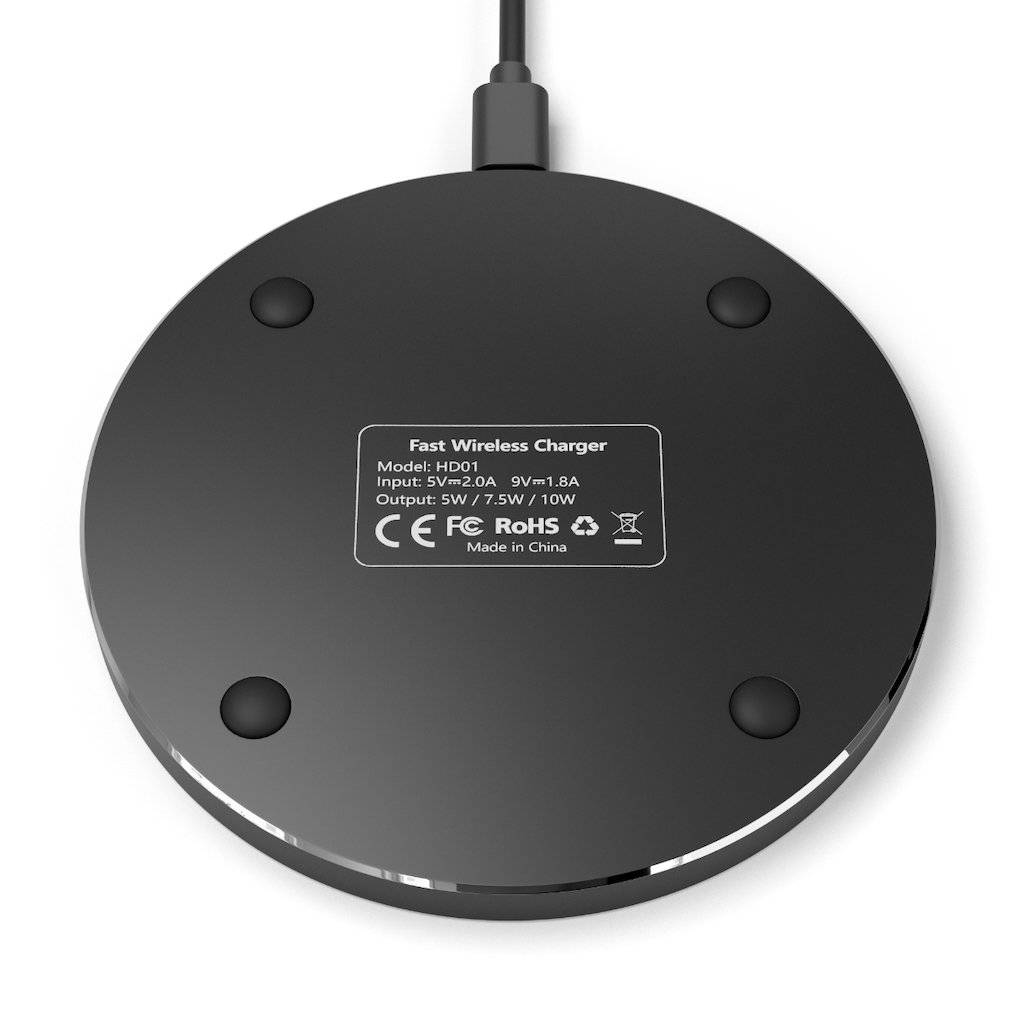 Knights Templar Commandery Wireless Charger - Black & White