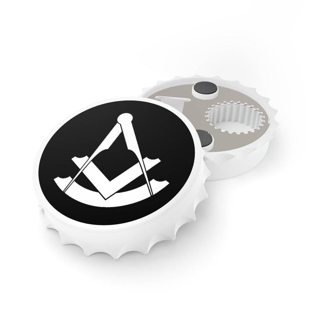 Past Master Blue Lodge Bottle Opener - Black & White