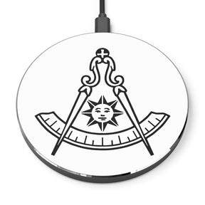 Past Master Blue Lodge California Regulation Wireless Charger - White & Black