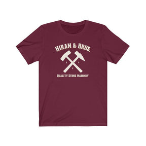 Masonic T-Shirt - Hiram & Bros Various Colors - Bricks Masons