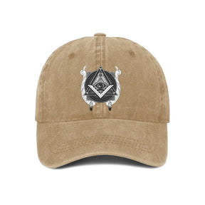 Eye of Providence Baseball Cap - Square & Compass Various Colors - Bricks Masons