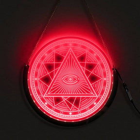 Eye Of Providence LED Sign - Round LED Wall art - Bricks Masons