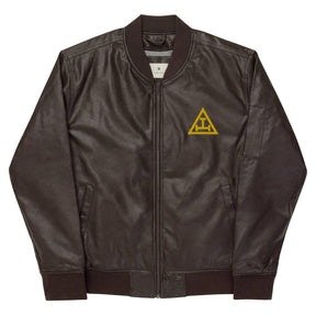 Royal Arch Chapter Jacket - Leather Golden Embroidery