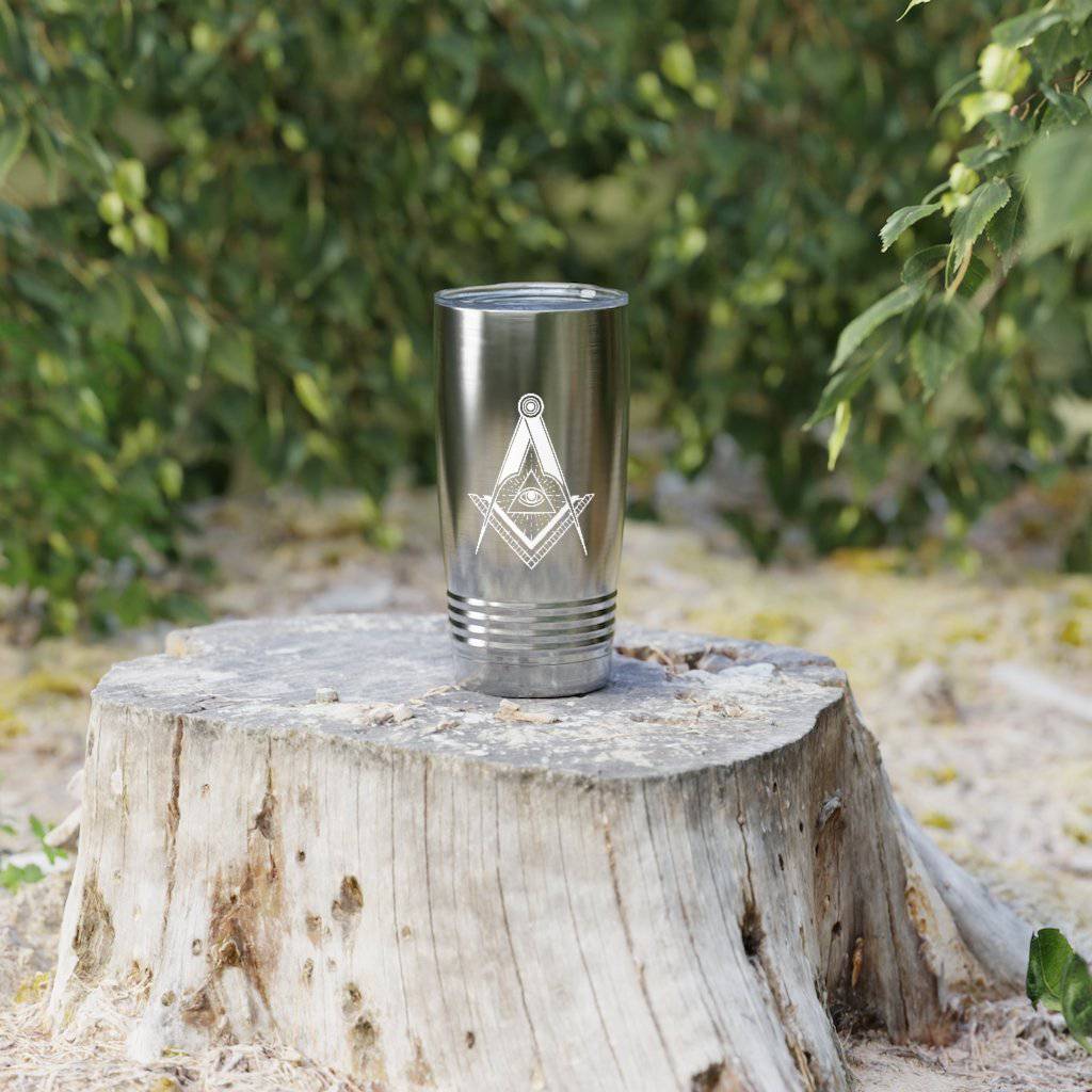 Master Mason Blue Lodge Ringneck Tumbler - Square & Compass All Seeing Eye