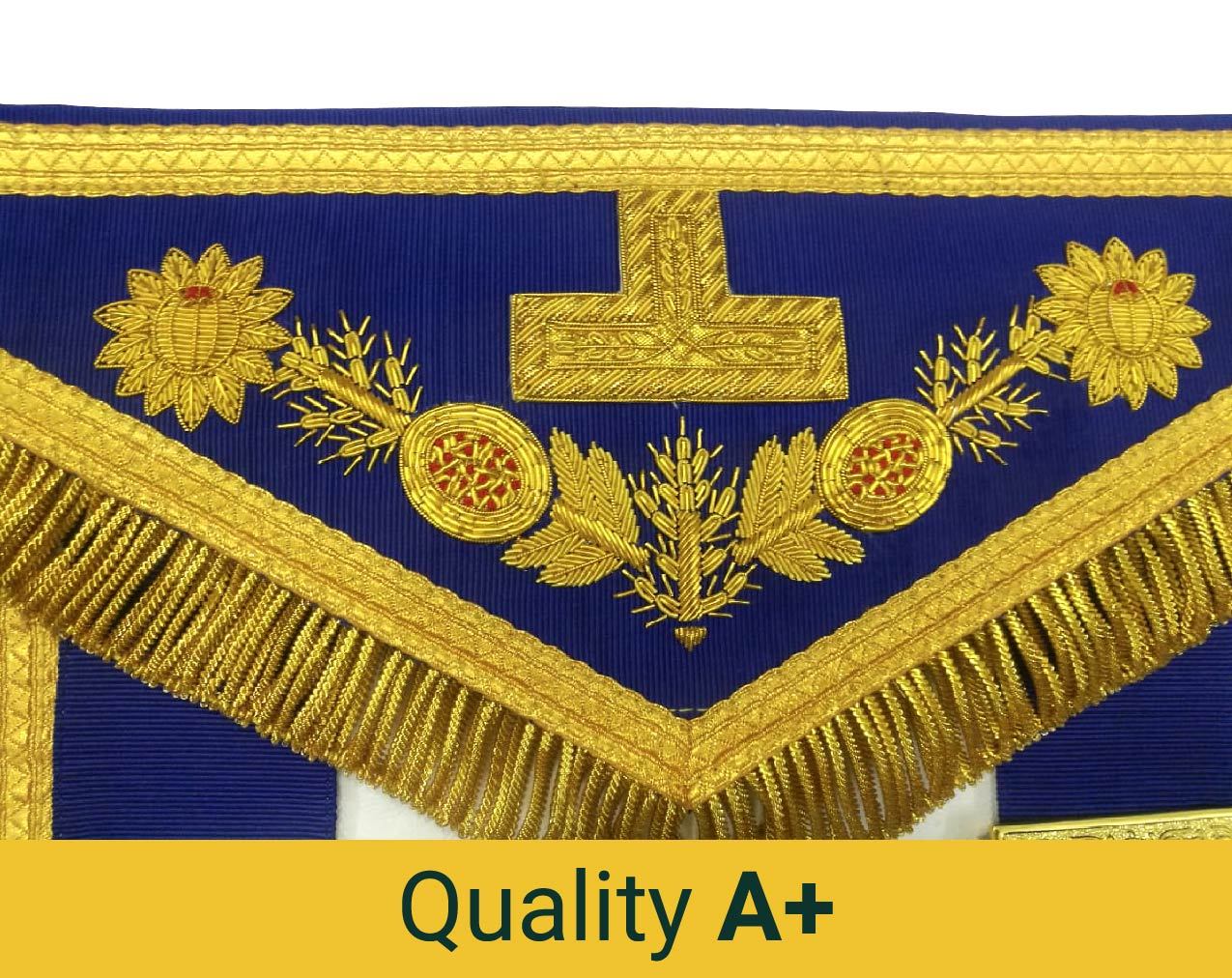 Grand Officers Blue Lodge Apron - Various Embroideries - Bricks Masons