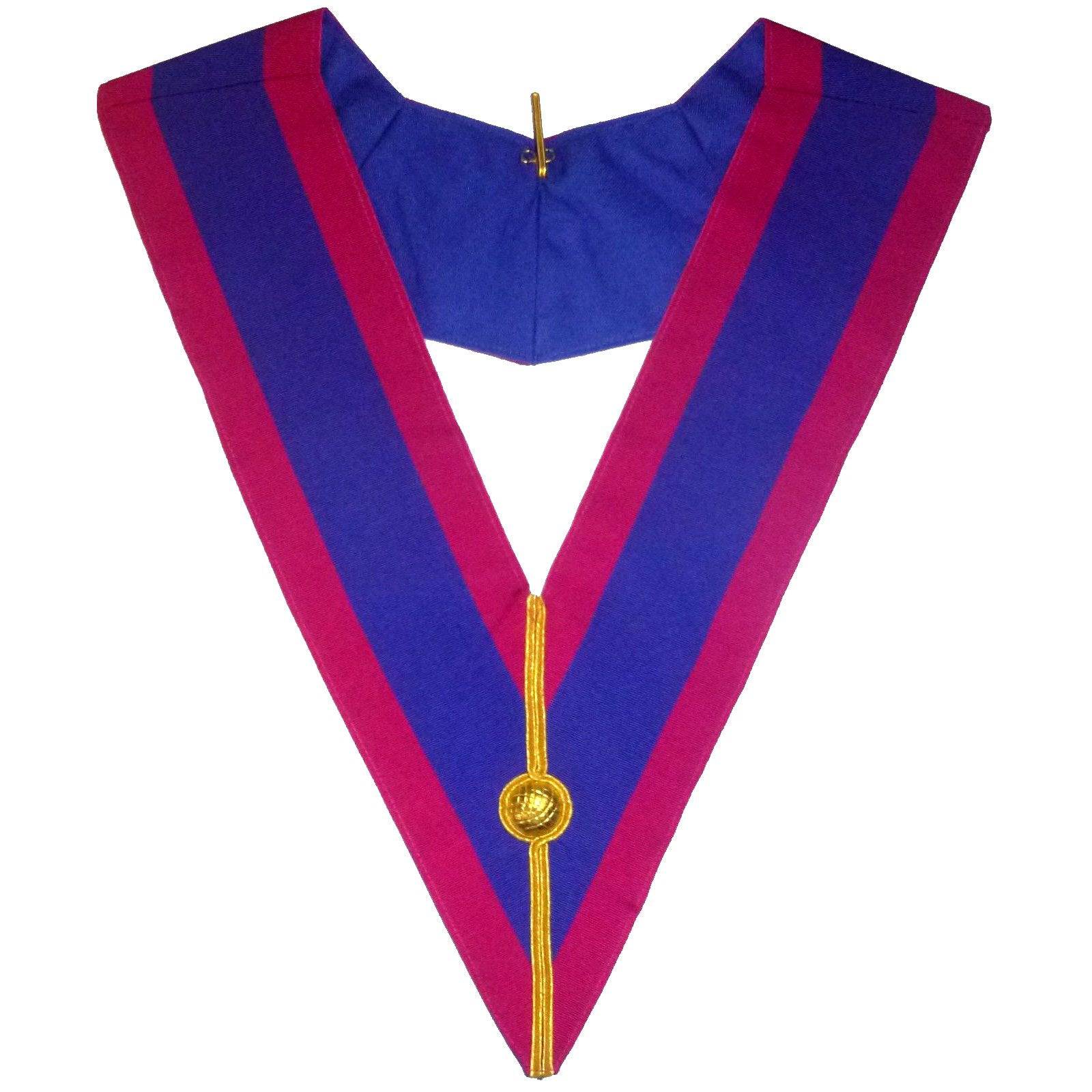 Grand Officers Mark Officer Collar - Purple & Blue Moire - Bricks Masons