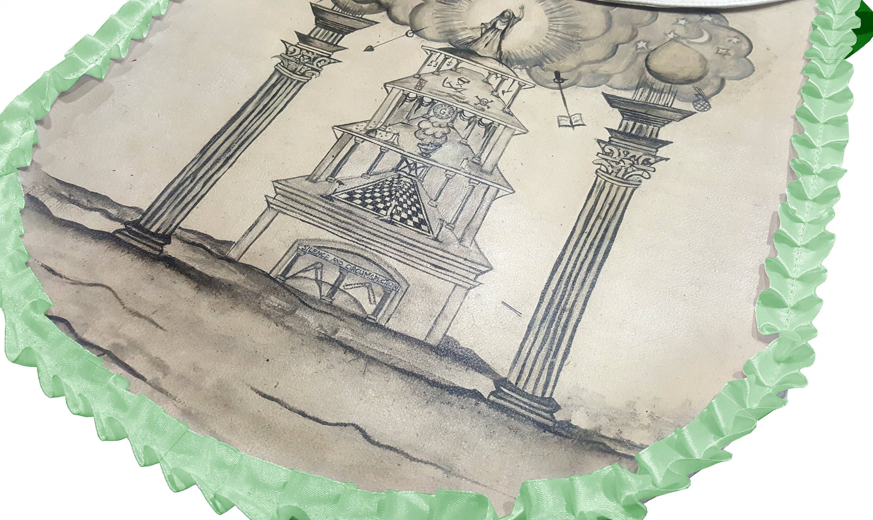 Hand-Painted Apron - 19th Century Inspired - Bricks Masons