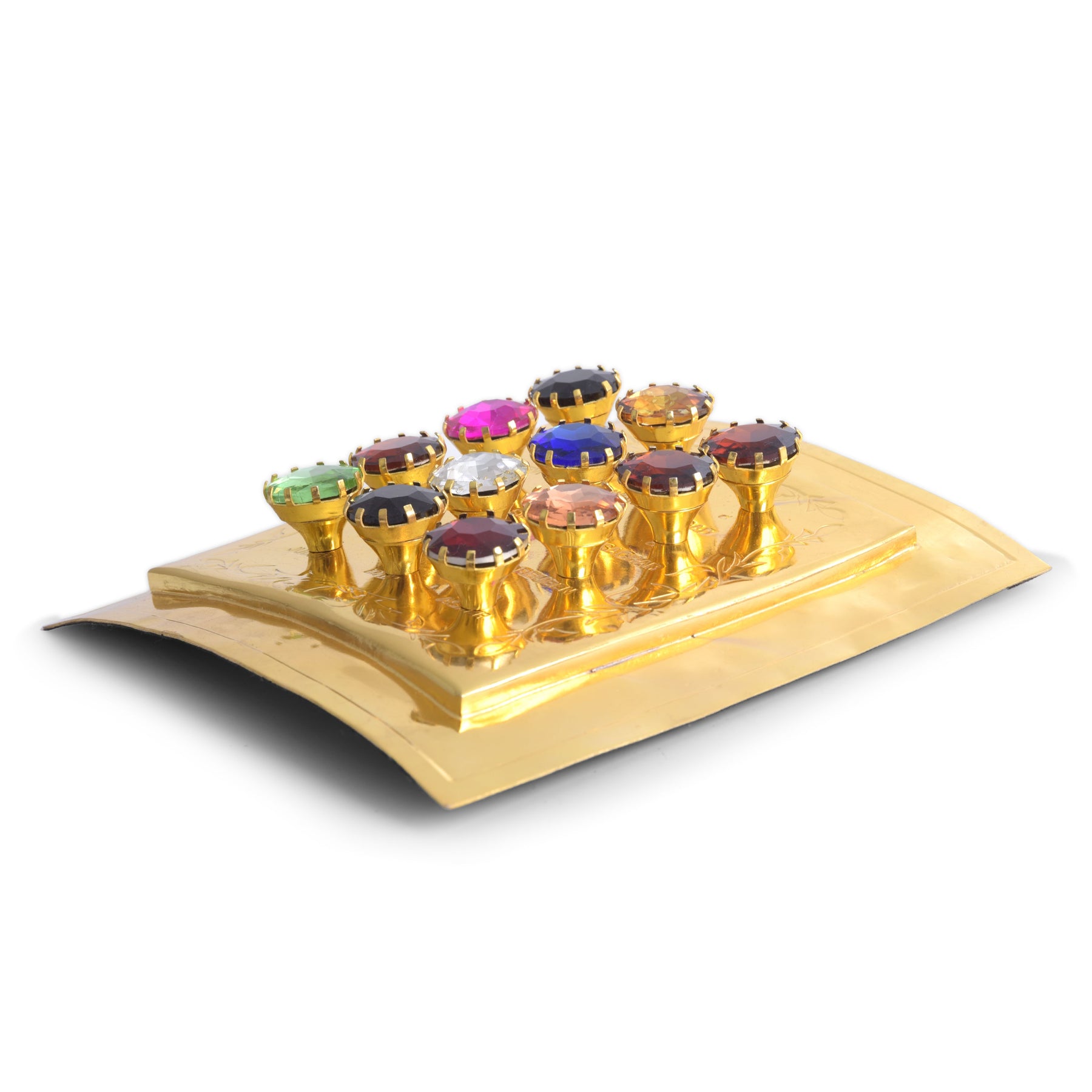 High Priest Royal Arch Chapter Breastplate - Gold Plated With Colorful Stones - Bricks Masons