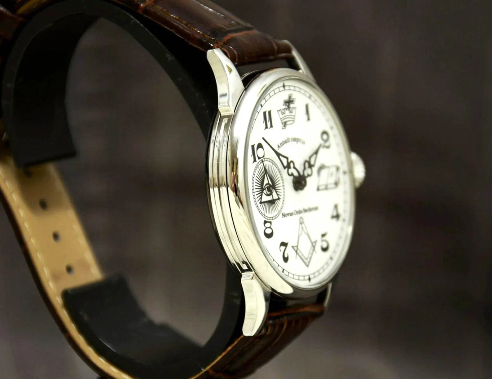 Master Mason Blue Lodge Wristwatch - Annuit Coeptis - Bricks Masons