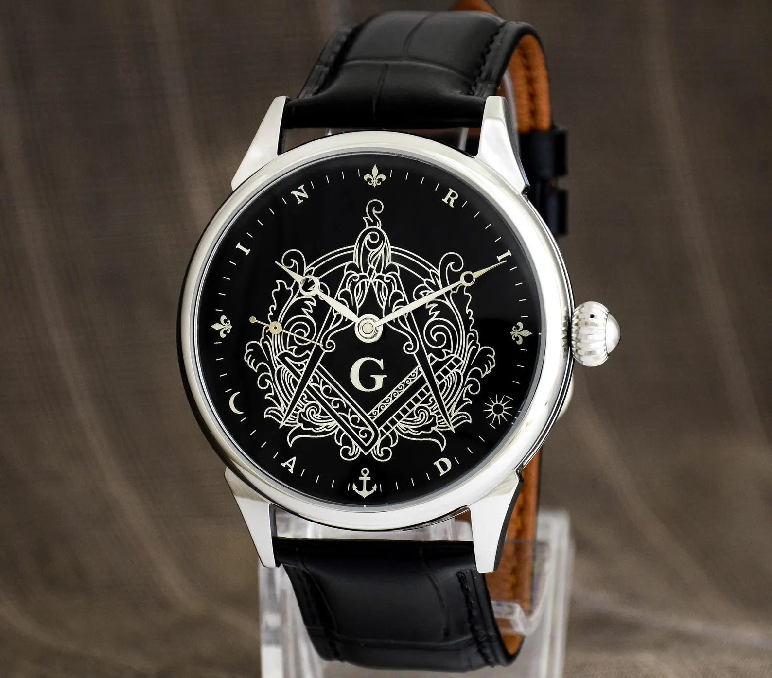Master Mason Blue Lodge Wristwatch - - Bricks Masons
